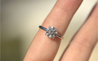 2.10CT Round Lab Diamond Engagement Ring